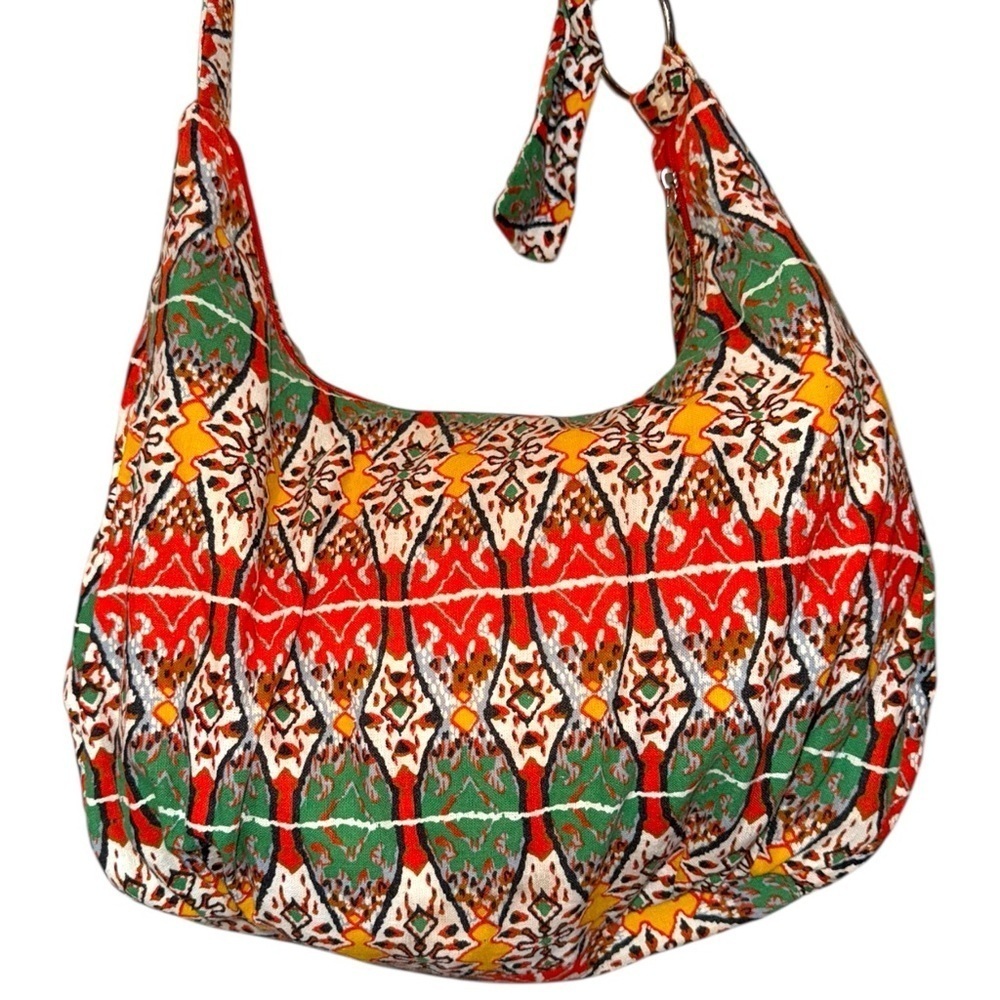 Thai Style Hobo Sling Shoulder Bag  Hippie Purse Bohemian Cotton Stitched - Picture 3 of 13